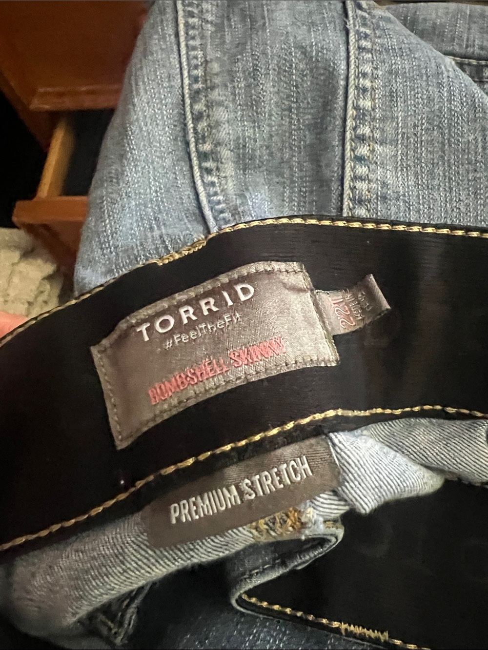 Torrid premiumDenim Skinny Jean 22 Tall Ripped Jeans Skinny Bombshell Jeans